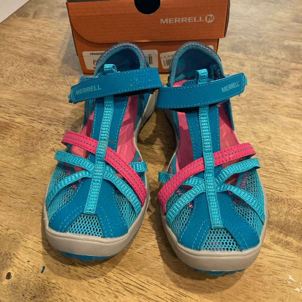 Merrell Dragonfly Turquoise Youth Sandals Size 2